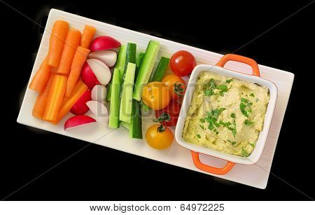 Hummus And Raw Vegetables