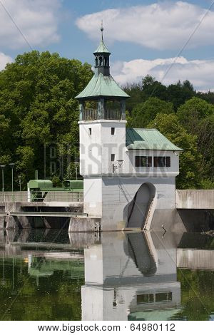 Dam On The Lake In Augsburg