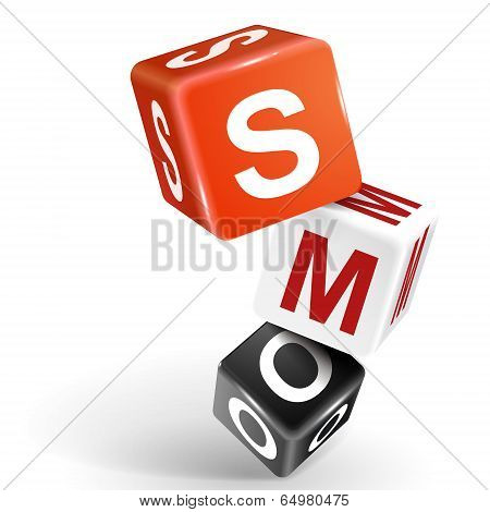 3D Dice Illustration With Word Smo