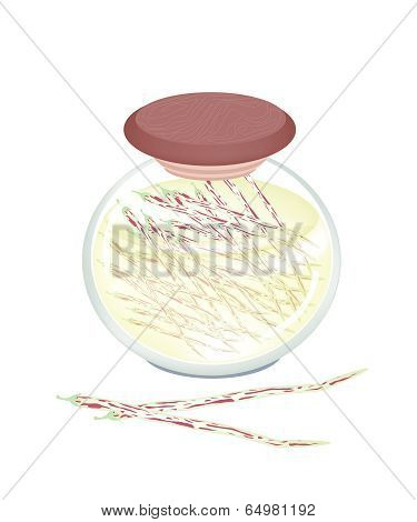 Jar Of Centrosema Pubescens With Malt Vinegar