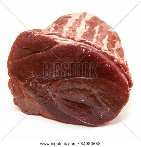 Haunch Of Venison Isolated On A White Background.