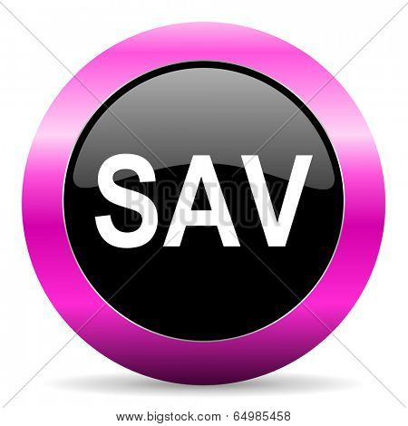 sav pink glossy icon