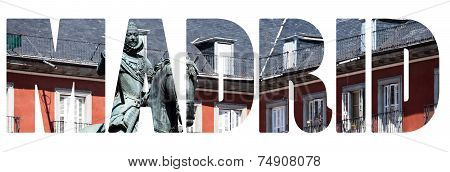 Bronze Equestrian Statue Of King Philip Iii From 1616 At The Plaza Mayor In Madrid, Spain.