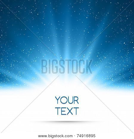 Abstract magic blue light background