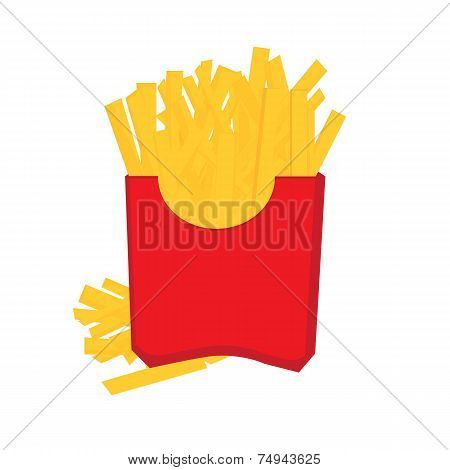 French fries in a red box