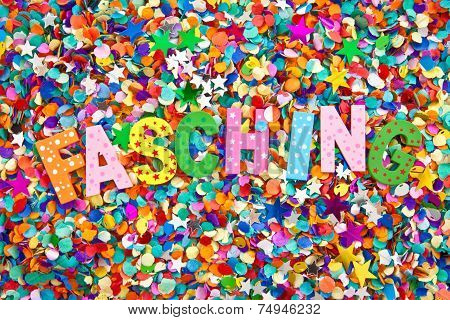 Fasching In Colorful Wooden Characters