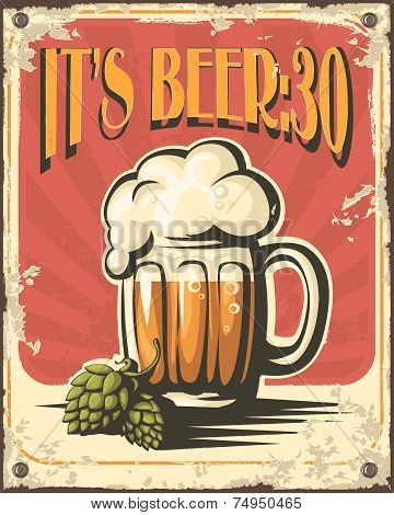 Retro Beer Poster