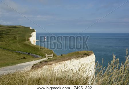 Lighthouse At Beachy Head. England