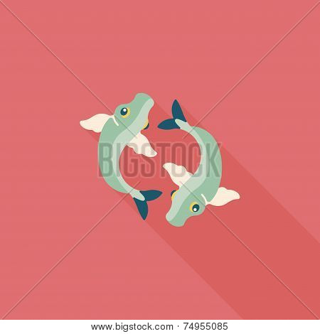 Chinese New Year Flat Icon With Long Shadow,eps10, Chinese Decoration Means 