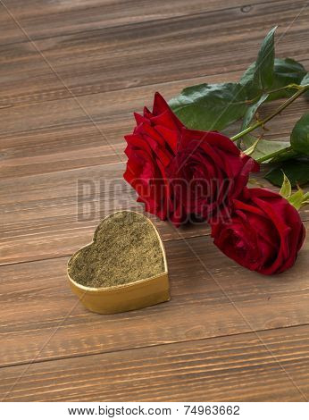 roses as a gift and surprise to a feast. symbol photo for birthday, mother's day, love, valentine's day