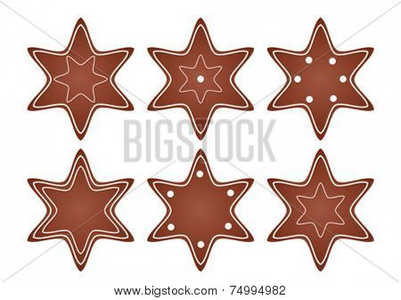 Vector illustration of decorated christmas cookies
