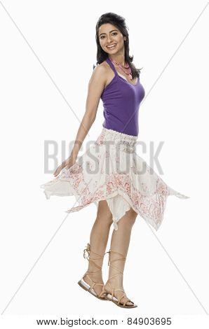 Portrait of a woman dancing