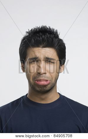 Man making a funny face