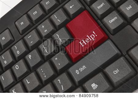 Computer keyboard with help key