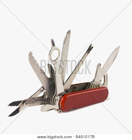 Close-up of a multi-tool penknife