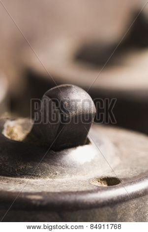 Close-up of an old lightswitch