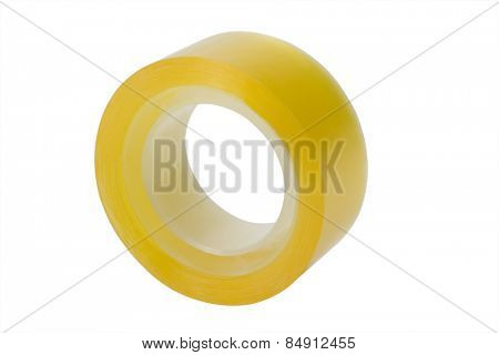 A roll of adhesive tape