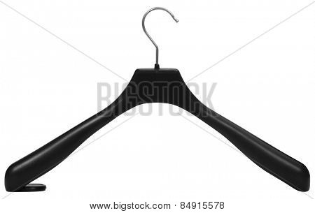 Close-up of a black coathanger
