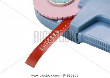 Close-up of a label maker