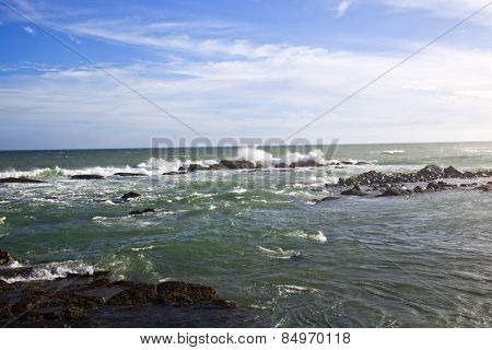 Rocks in the sea, Kanyakumari, Tamil Nadu, India