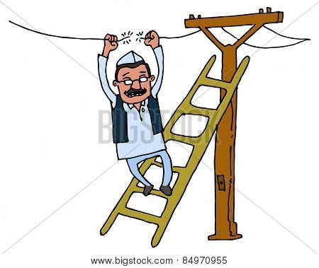 Illustrative representation of Kejriwal fixing electricity 