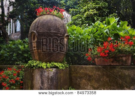Plants in the garden, Villa Cimbrone, Ravello, Province of Salerno, Campania, Italy