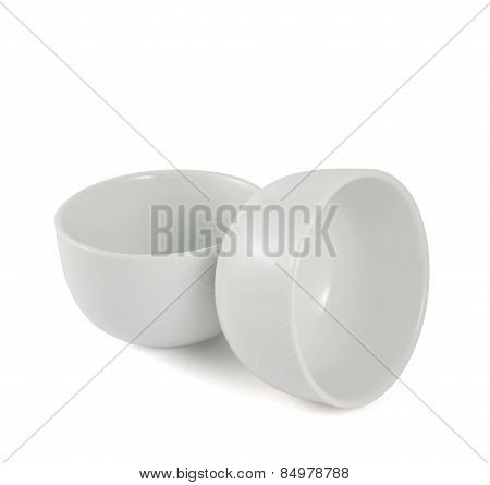 Two piola bowl composition isolated