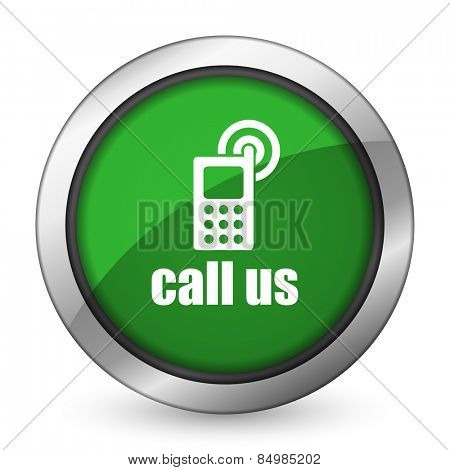 call us green icon phone sign 