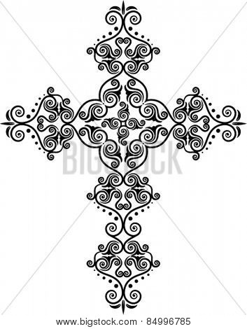 Christian Cross Design Vector Art