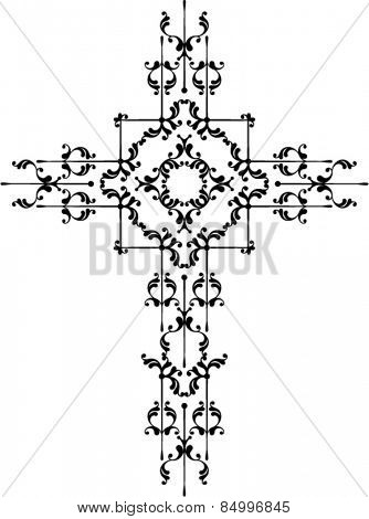 Christian Cross Design Vector Art