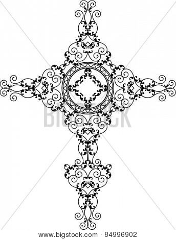 Christian Cross Design Vector Art