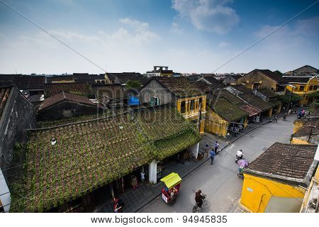 Hoi An ancient town from high view in Hoian, Vietnam