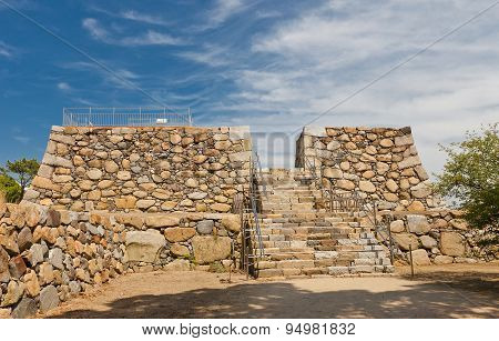 Foundation Of The Main Keep Of Takamatsu Castle, Japan