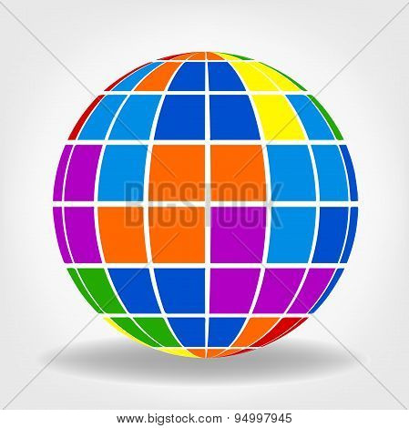 Globes symbol. Vector illustration.