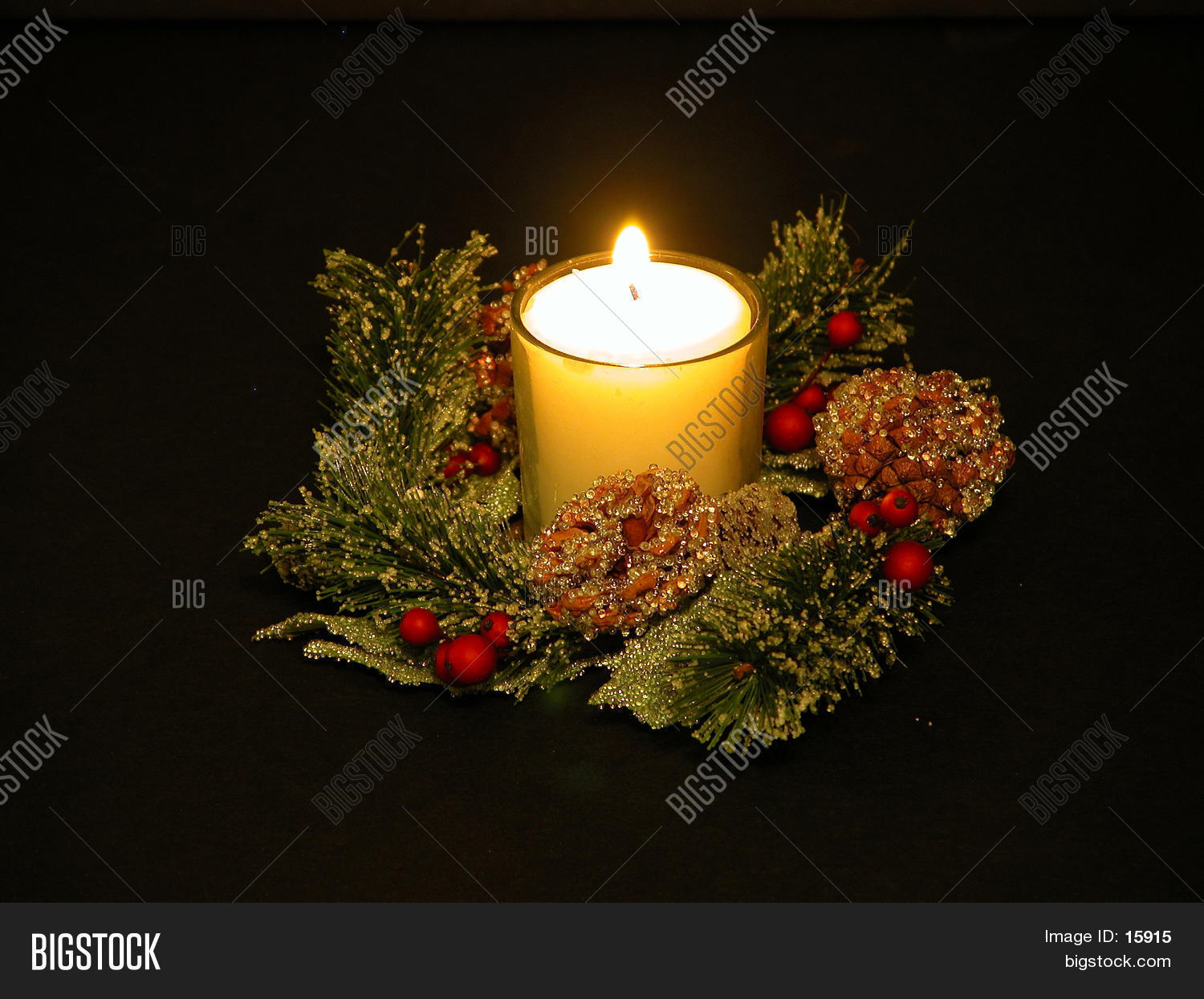 White Christmas Candle Image & Photo (Free Trial) Bigstock