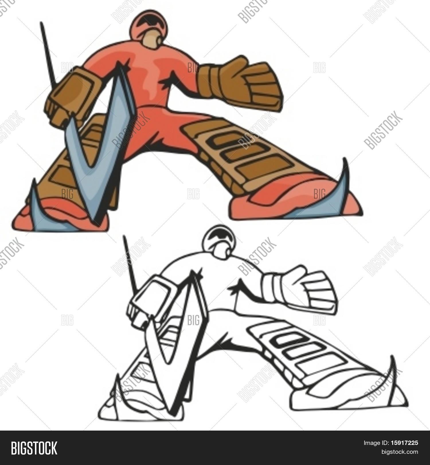 Hockey Goalkeeper. Vector \u0026 Photo (Free Trial) | Bigstock, image size:1500x1620