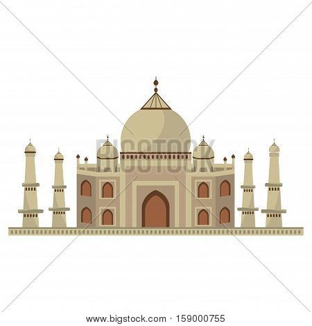 Taj mahal architecture icon vector illustration graphic design