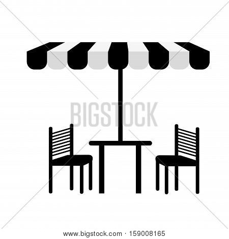 tent table chairs icon vector illustration graphic design