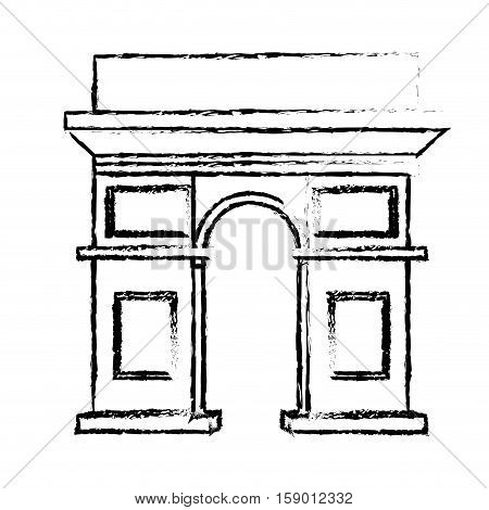 Arch of triumph icon vector illustration graphic design