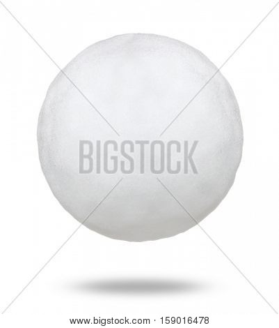 Snowball isolated on white background