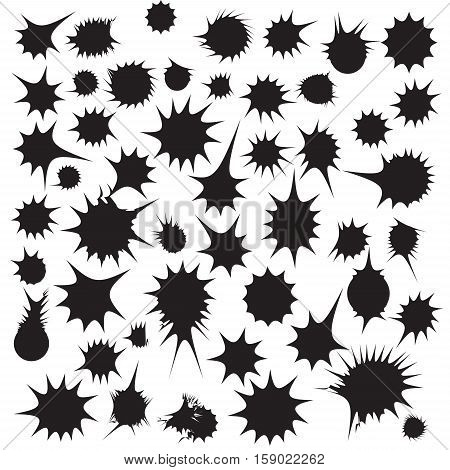 thorn separate broke graphic vector element isolated