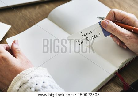 Time to Renew Try Again Restart Motivation Never Give Up Concept