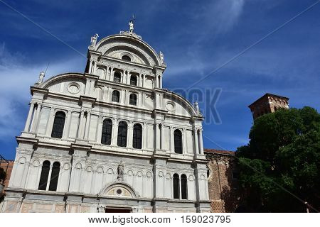 Saint Zechariah beautiful renaissance facade in Venice