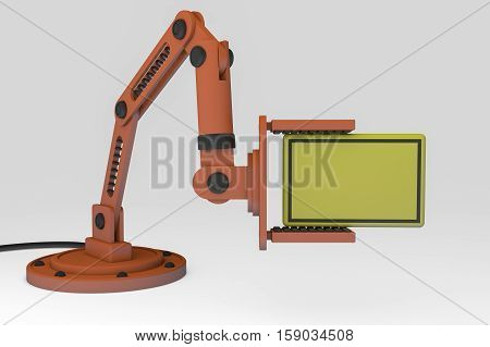 A robot arm for precise, faster work (3d rendering)