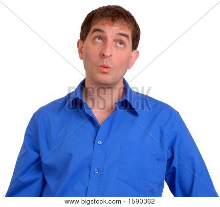 Hombre en camisa azul 1