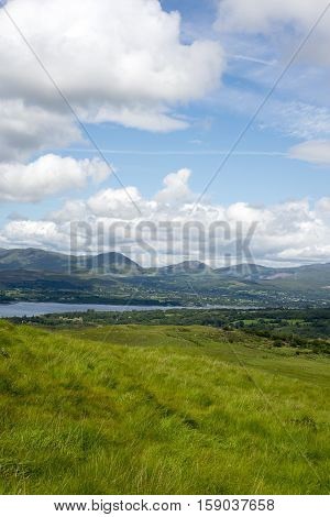 mountain view from the kerry way walk in ireland