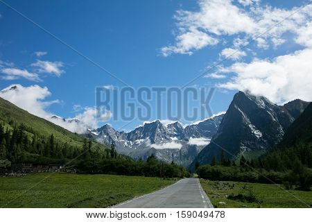 Mt Siguniang scenery in Sichuan of aba, China
