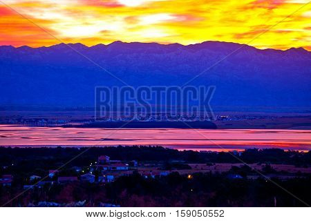 Vir And Pag Islands At Dawn