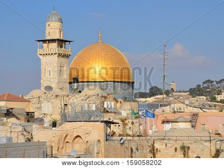 JERUSALEM ISRAEL 23 10 16: Temple Mount known as the the Noble Sanctuary of Jerusalem located in the Old City of Jerusalem, is one of the most important religious sites in the world.