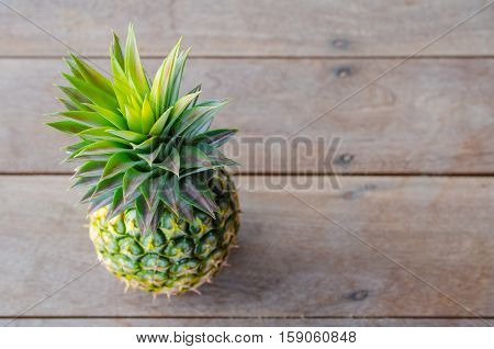Pineapple colorful collection from the floor unappetizing.